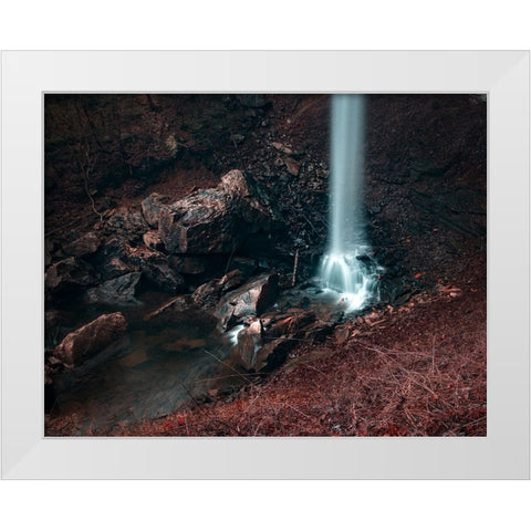 Waterfall 51 White Modern Wood Framed Art Print by Lee, Rachel