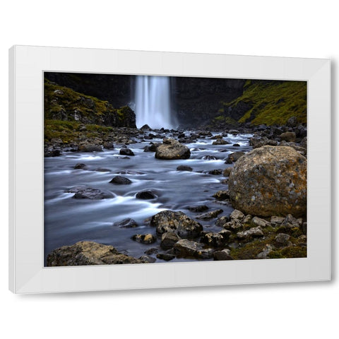 Waterfall 54 White Modern Wood Framed Art Print by Lee, Rachel