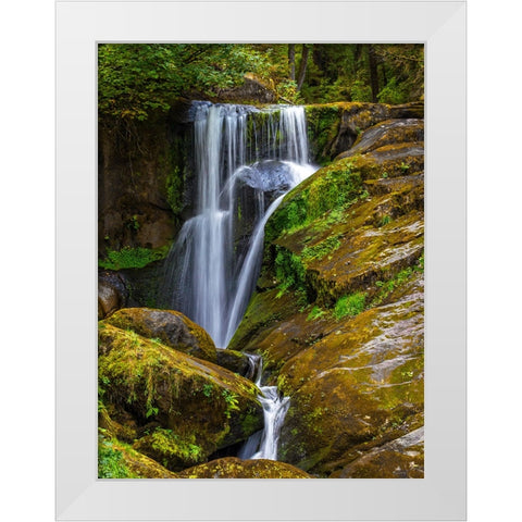 Waterfall 57 White Modern Wood Framed Art Print by Lee, Rachel