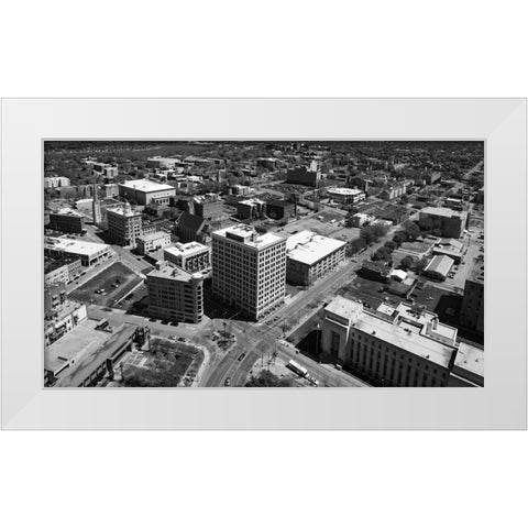 City Streets White Modern Wood Framed Art Print by Malone, Will