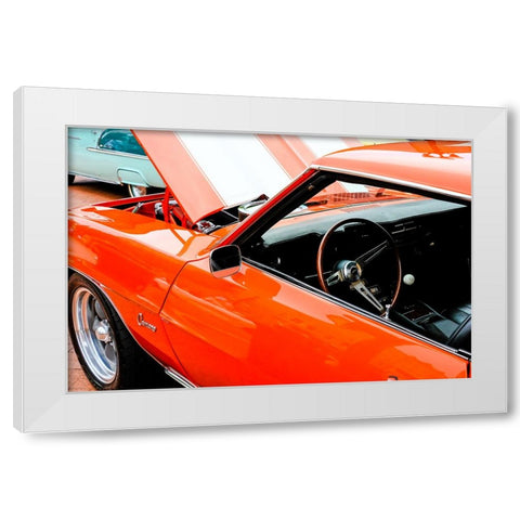 Camaro White Modern Wood Framed Art Print by Malone, Will