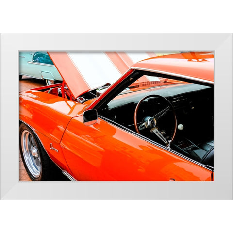 Camaro White Modern Wood Framed Art Print by Malone, Will