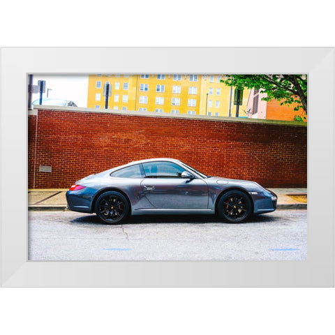 Crooked Porche White Modern Wood Framed Art Print by Malone, Will