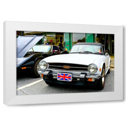 TR6 White Modern Wood Framed Art Print by Malone, Will