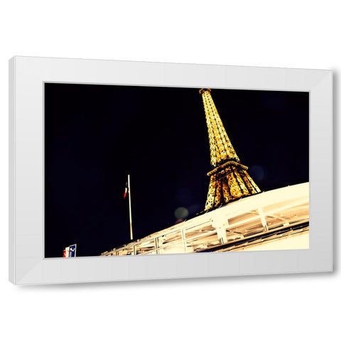 Eiffel Tower White Modern Wood Framed Art Print by Malone, Will