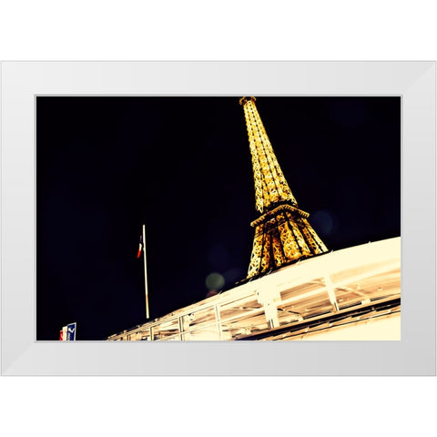 Eiffel Tower White Modern Wood Framed Art Print by Malone, Will