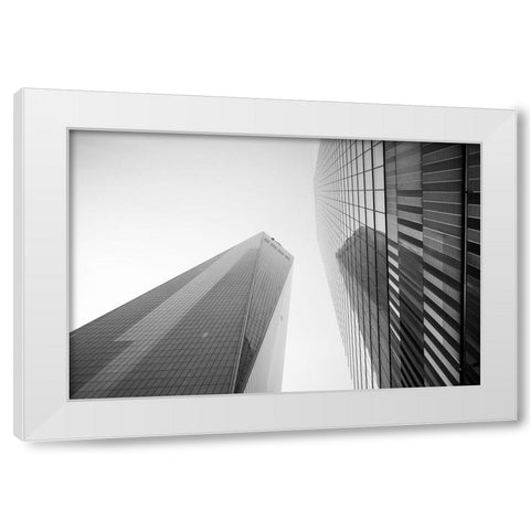Just Look Up White Modern Wood Framed Art Print by Malone, Will