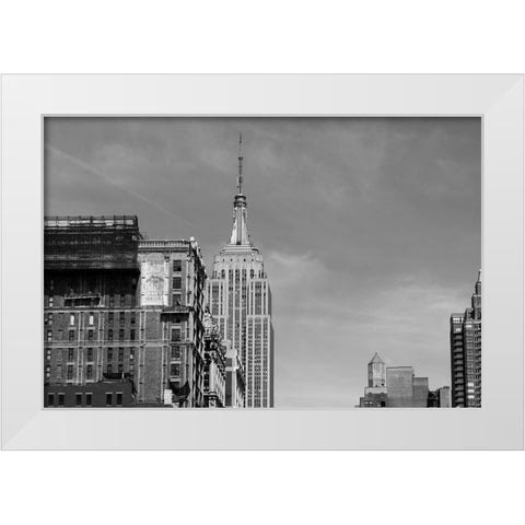 Just Look Up 8 White Modern Wood Framed Art Print by Malone, Will