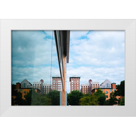 Reflection City White Modern Wood Framed Art Print by Malone, Will