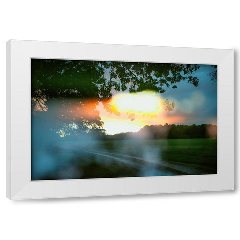Sunset 3 White Modern Wood Framed Art Print by Malone, Will