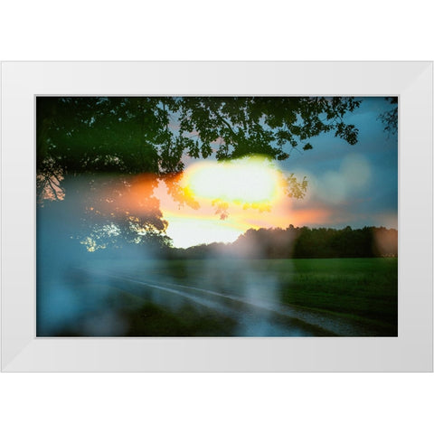 Sunset 3 White Modern Wood Framed Art Print by Malone, Will