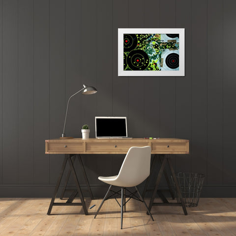 Target White Modern Wood Framed Art Print by Malone, Will