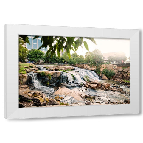 Not Secret Waterfall White Modern Wood Framed Art Print by Malone, Will