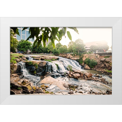 Not Secret Waterfall White Modern Wood Framed Art Print by Malone, Will