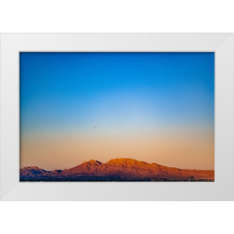 Vegas Sunrise White Modern Wood Framed Art Print by Malone, Will