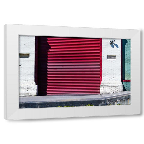 Red Garage 2 White Modern Wood Framed Art Print by Malone, Will