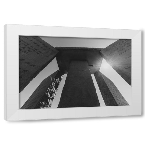 Guidestones 3 White Modern Wood Framed Art Print by Malone, Will