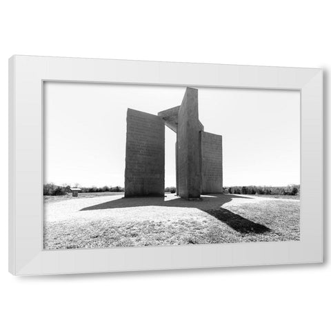 Guidestones 4 White Modern Wood Framed Art Print by Malone, Will