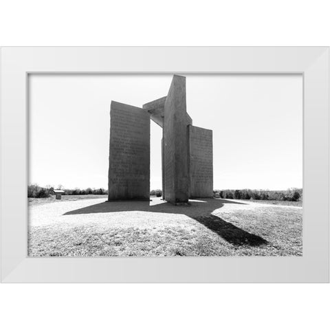 Guidestones 4 White Modern Wood Framed Art Print by Malone, Will