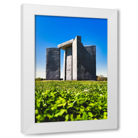 Guidestones 5 White Modern Wood Framed Art Print by Malone, Will