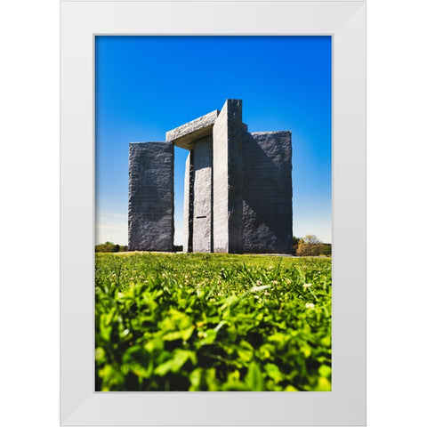 Guidestones 5 White Modern Wood Framed Art Print by Malone, Will