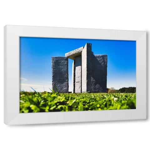 Guidestones 6 White Modern Wood Framed Art Print by Malone, Will
