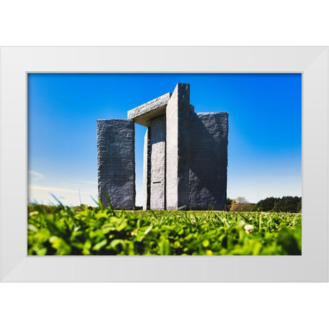 Guidestones 6 White Modern Wood Framed Art Print by Malone, Will