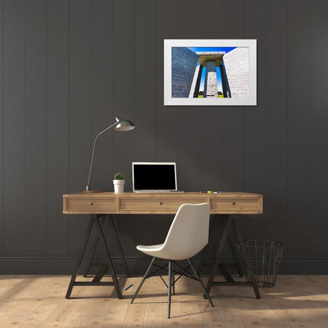 Guidestones 7 White Modern Wood Framed Art Print by Malone, Will