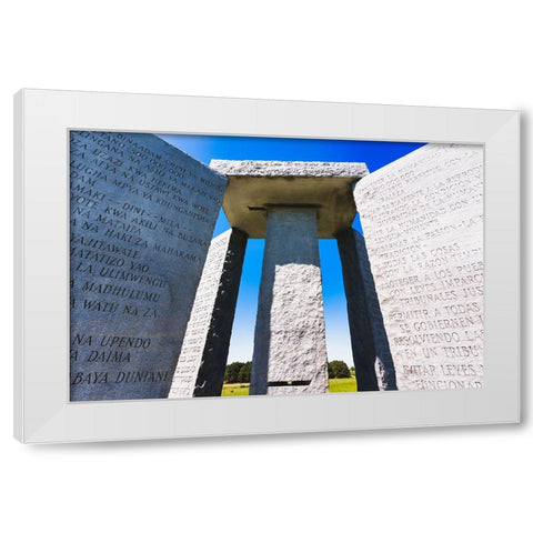 Guidestones 7 White Modern Wood Framed Art Print by Malone, Will