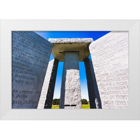 Guidestones 7 White Modern Wood Framed Art Print by Malone, Will