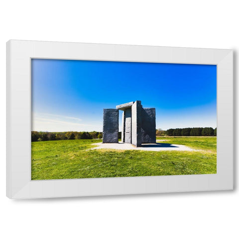 Guidestones 8 White Modern Wood Framed Art Print by Malone, Will