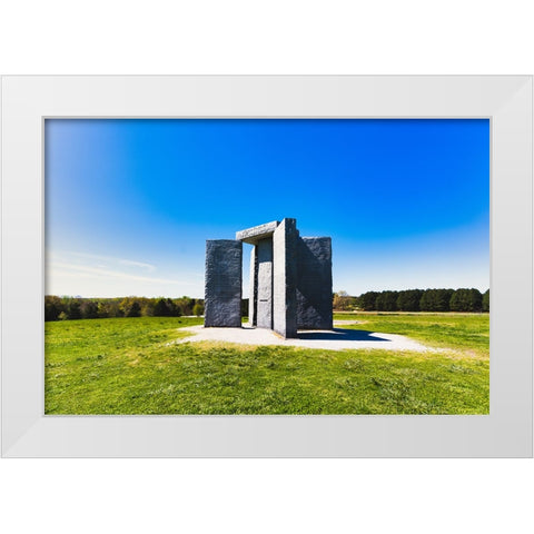 Guidestones 8 White Modern Wood Framed Art Print by Malone, Will