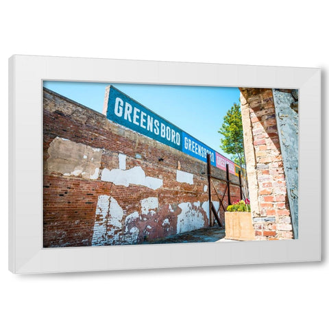 GreensboroGreensboro White Modern Wood Framed Art Print by Malone, Will