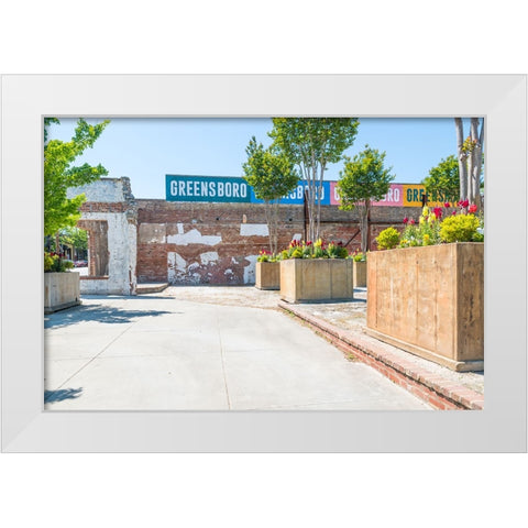 GreensboroGreensboro2 White Modern Wood Framed Art Print by Malone, Will