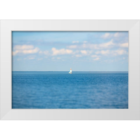 Sail Away White Modern Wood Framed Art Print by Malone, Will