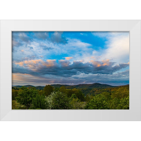 Cashiers Clouds White Modern Wood Framed Art Print by Malone, Will