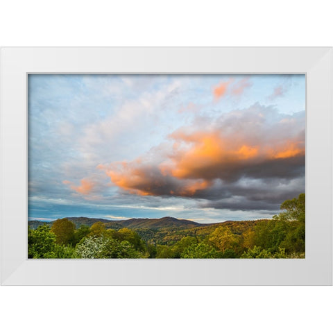 Cashiers Clouds 2 White Modern Wood Framed Art Print by Malone, Will