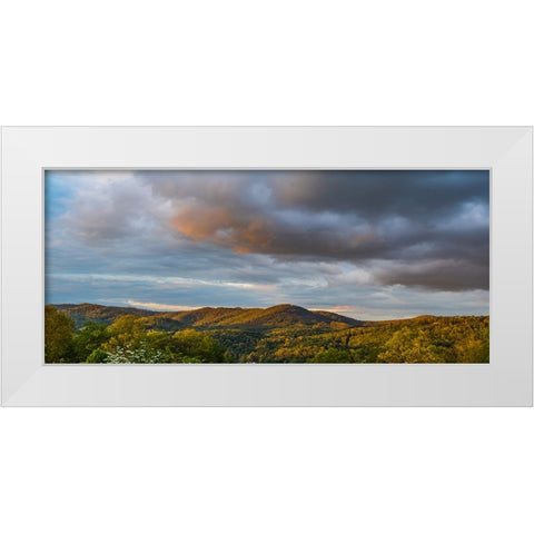 Cashiers Clouds Pano White Modern Wood Framed Art Print by Malone, Will