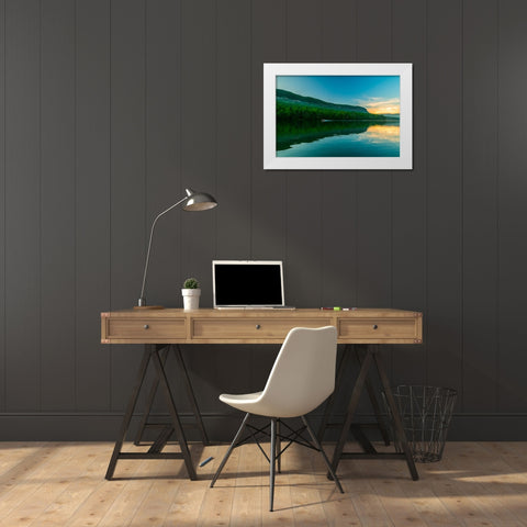 Escape White Modern Wood Framed Art Print by Malone, Will