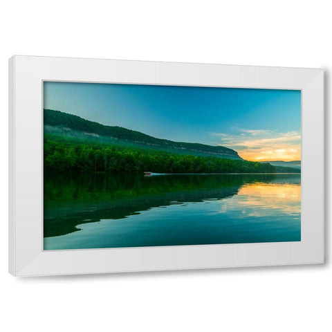 Escape White Modern Wood Framed Art Print by Malone, Will