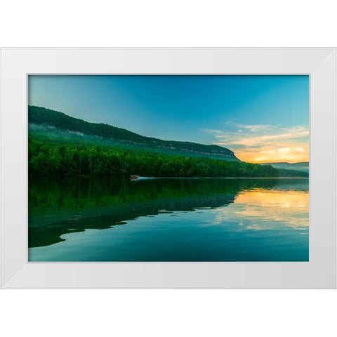 Escape White Modern Wood Framed Art Print by Malone, Will