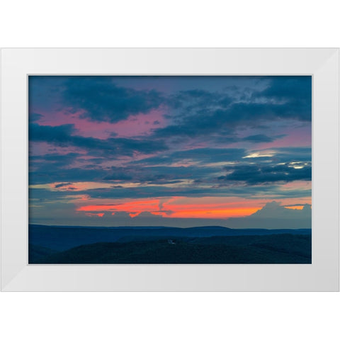 Glow 2 White Modern Wood Framed Art Print by Malone, Will