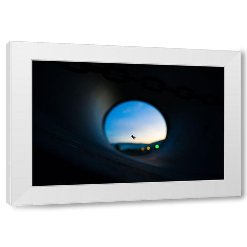 Spider White Modern Wood Framed Art Print by Malone, Will