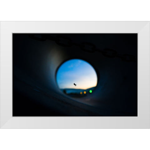 Spider White Modern Wood Framed Art Print by Malone, Will