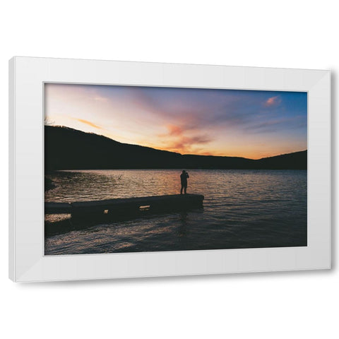 Subtle Sunset White Modern Wood Framed Art Print by Malone, Will