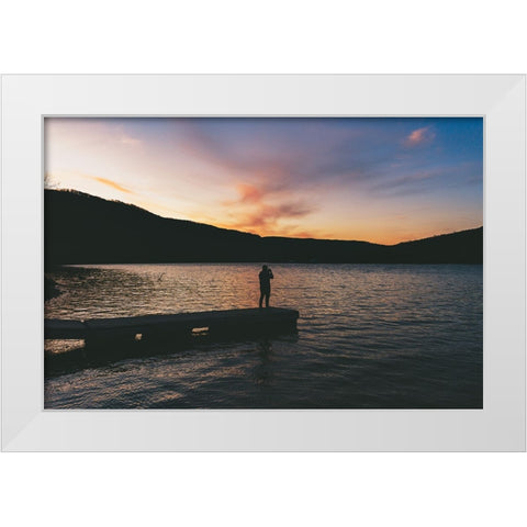 Subtle Sunset White Modern Wood Framed Art Print by Malone, Will