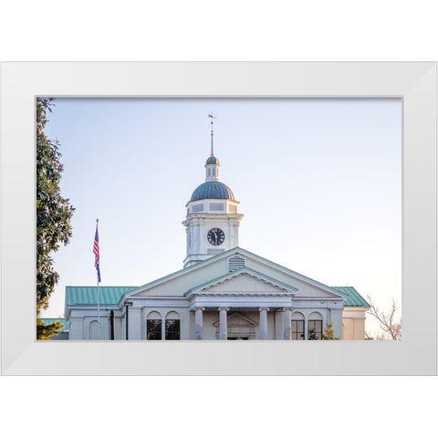 Aiken Courthouse White Modern Wood Framed Art Print by Malone, Will