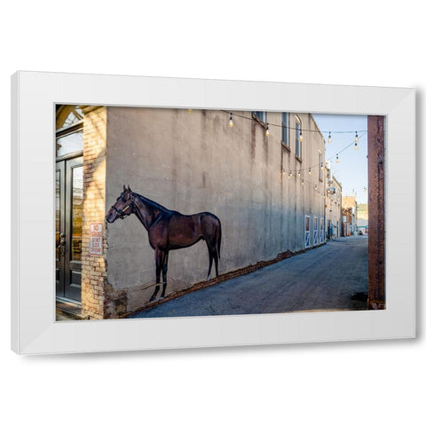 Horse Alley White Modern Wood Framed Art Print by Malone, Will