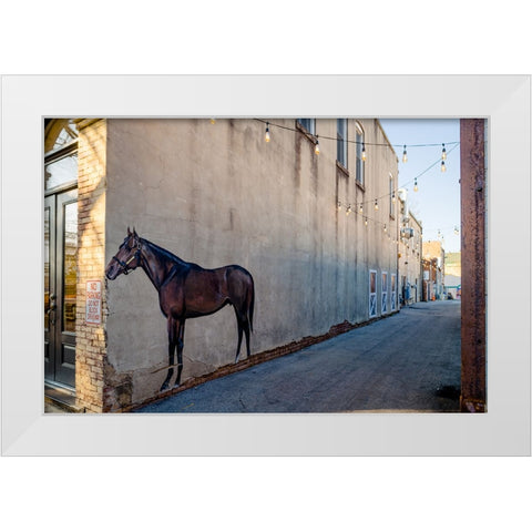 Horse Alley White Modern Wood Framed Art Print by Malone, Will