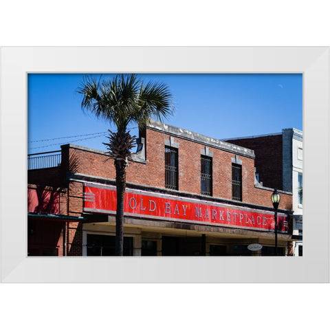 Old Bay Marketplace White Modern Wood Framed Art Print by Malone, Will